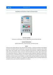 Kalibrácia Infúznych púmp a dávkovačov